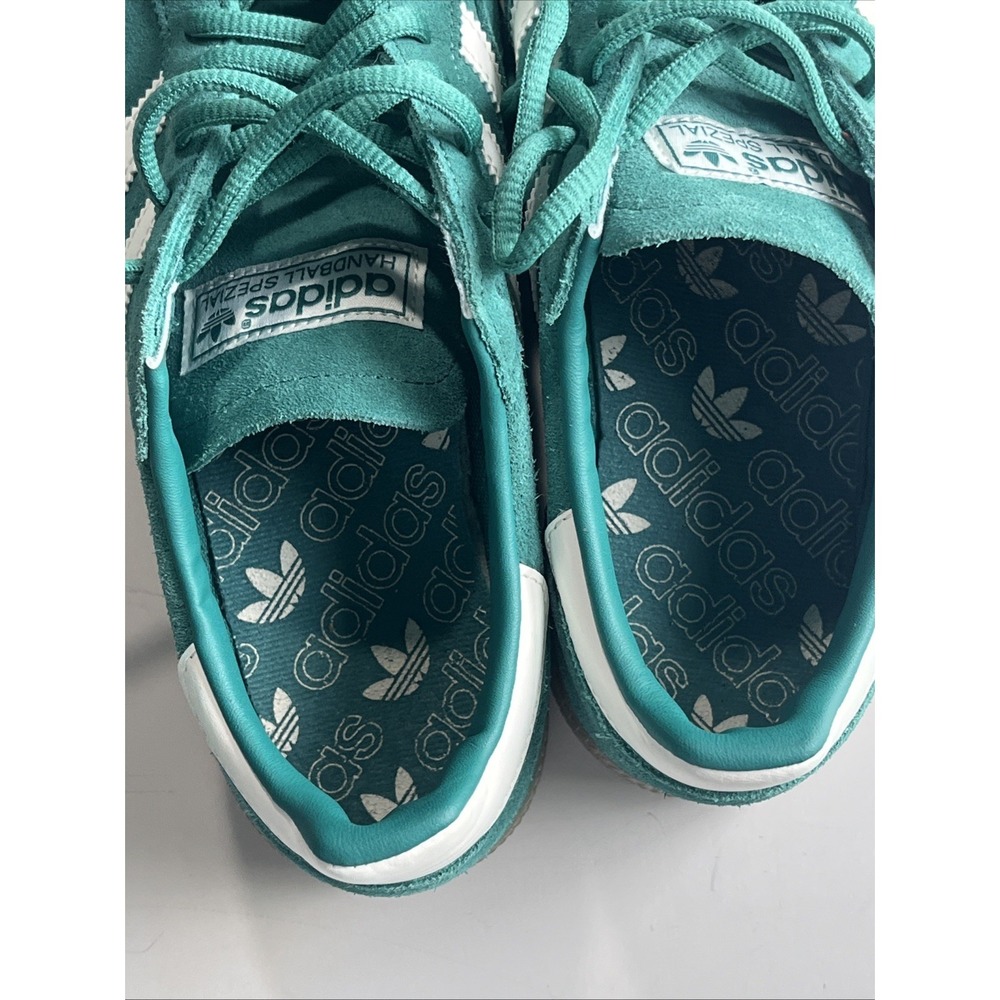 Size 6.5 - Adidas Handball Spezial Collegiate Green White Walking Training - Picture 9 of 11